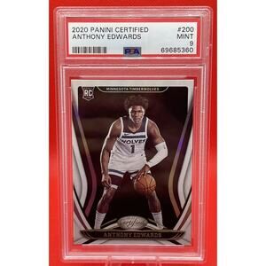 Anthony Edwards 2020-21 Panini Certified #200 RC/Rookie - PSA 9 Mint